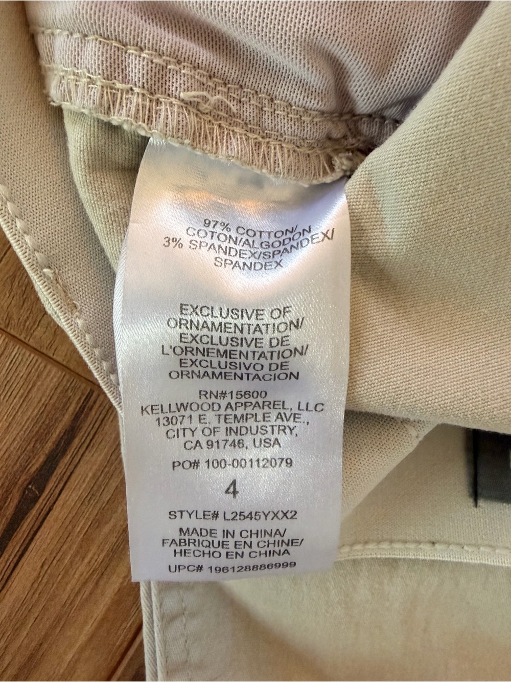 Wit & Wisdom Women’s Light Beige Khaki Casual Straight-Leg Capri Pants Size 4 - Picture 7 of 9